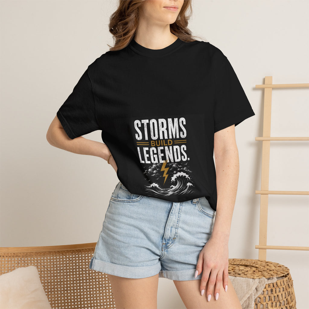 Storms Build Legends T-Shirt — Lightning Wave Graphic Tee