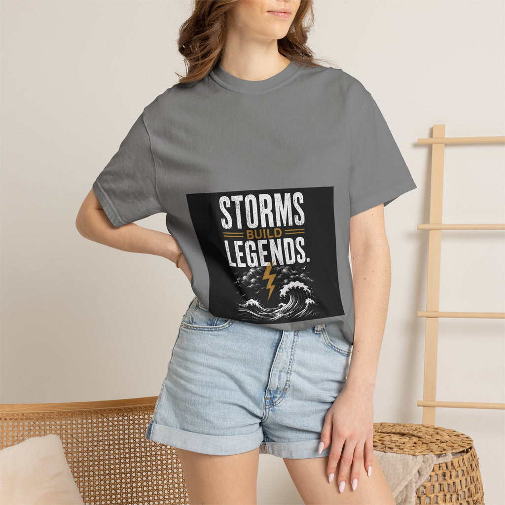 Storms Build Legends T-Shirt — Lightning Wave Graphic Tee