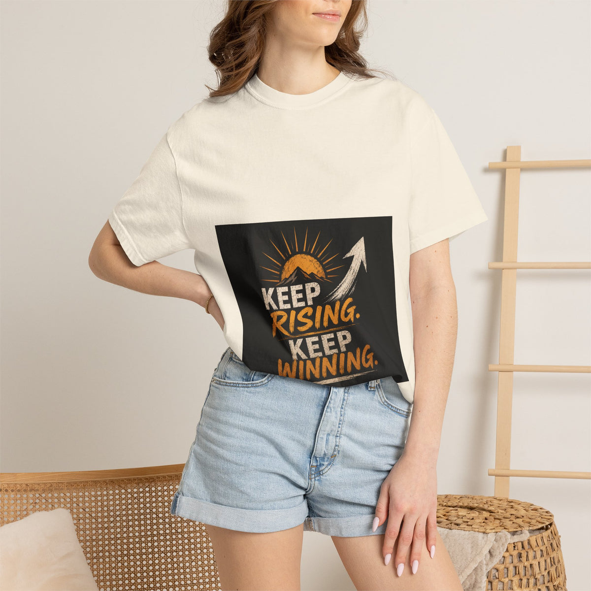 Keep Rising, Keep Winning T-Shirt — Motivational Graphic Tee