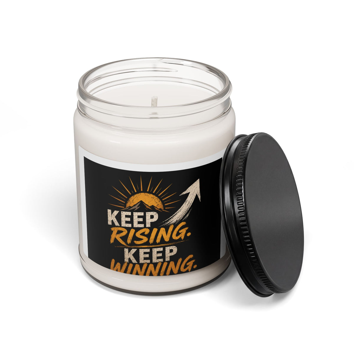 Keep Rising, Keep Winning Soy Candle — 9oz Motivational Scented Candle