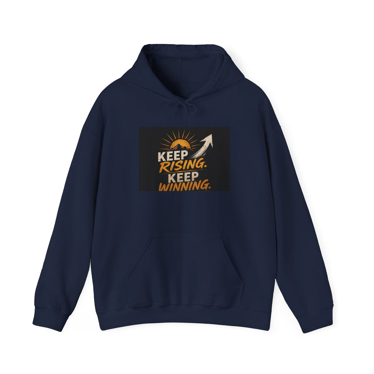 Motivational Hoodie – "Keep Rising, Keep Winning" Inspirational Arrow Sweatshirt