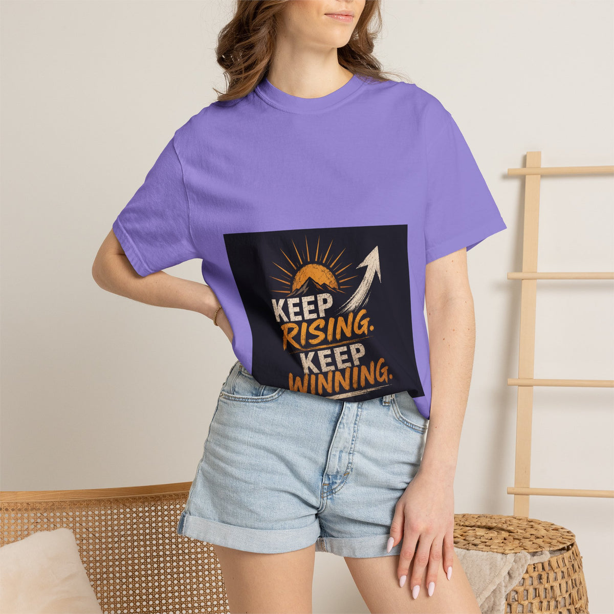 Keep Rising, Keep Winning T-Shirt — Motivational Graphic Tee