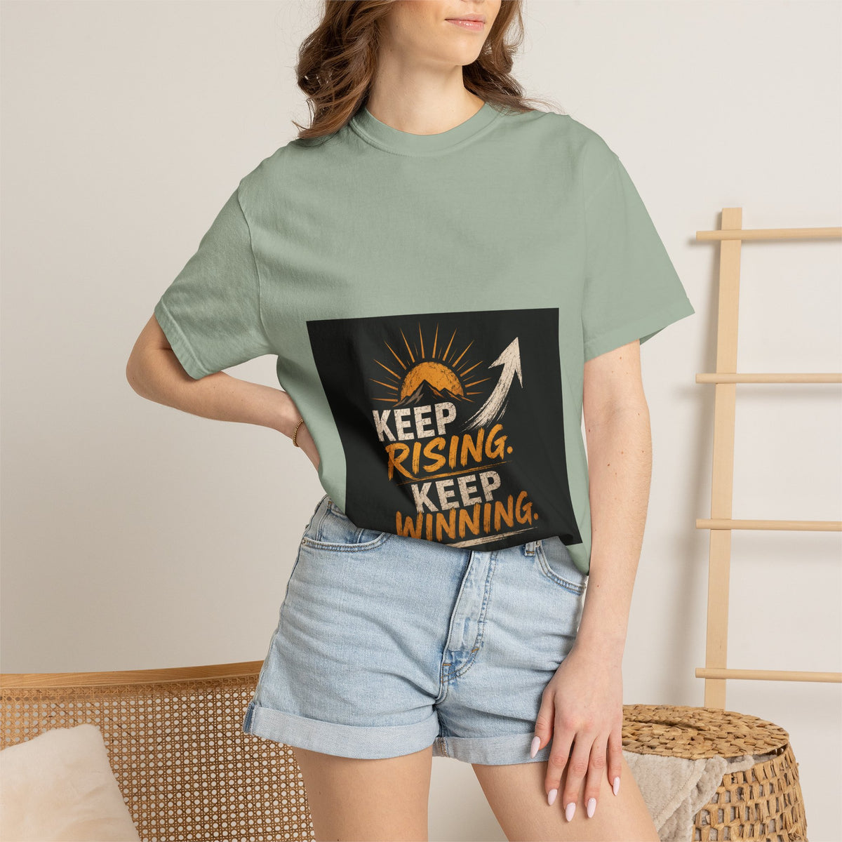 Keep Rising, Keep Winning T-Shirt — Motivational Graphic Tee