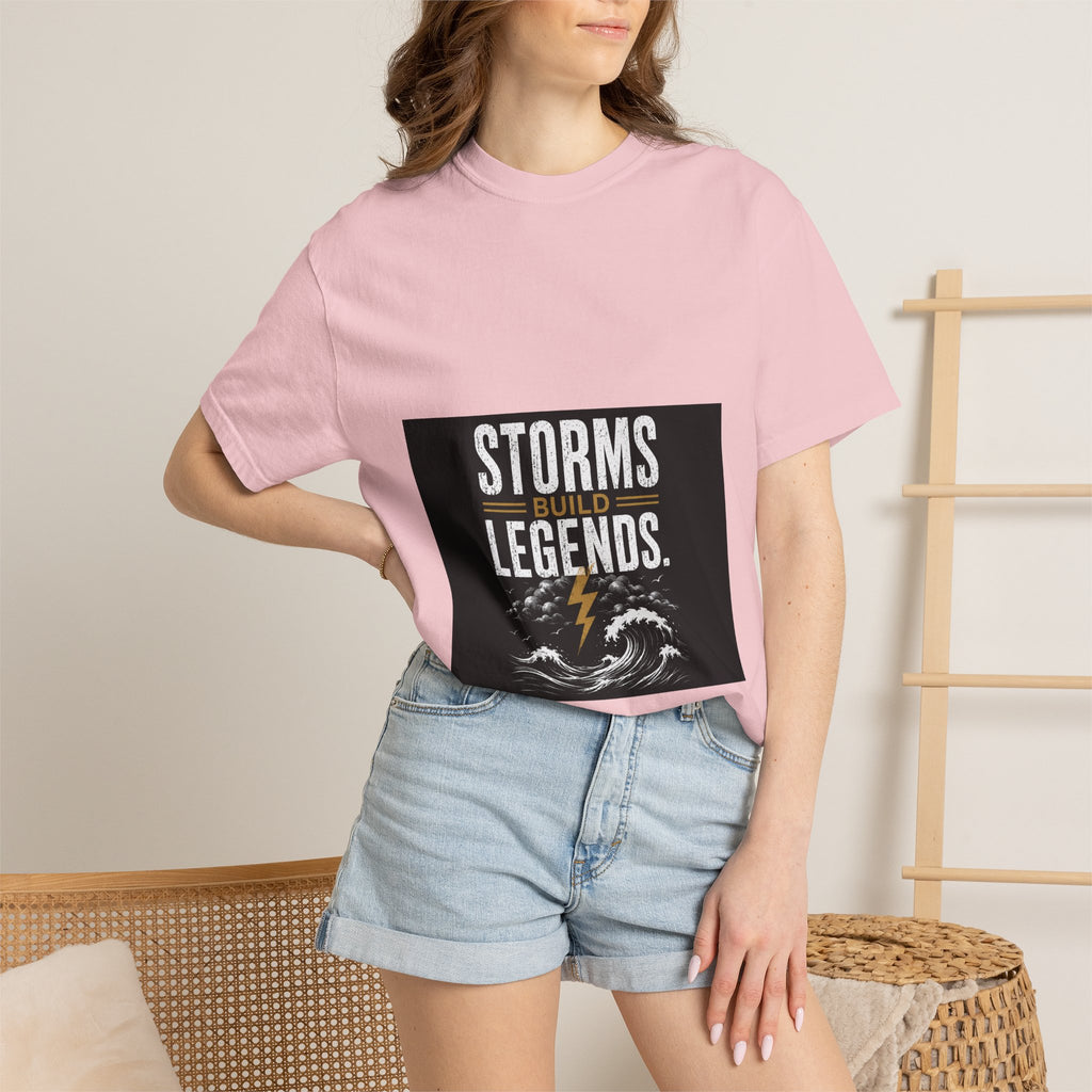 Storms Build Legends T-Shirt — Lightning Wave Graphic Tee