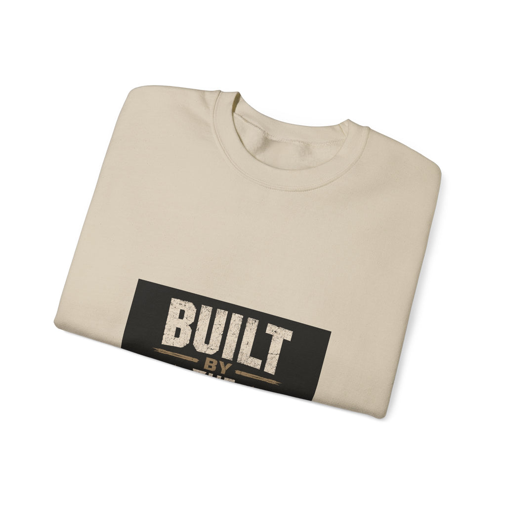 Crewneck Sweatshirt — "Built by the Battle" Inspirational Military-Style Pullover