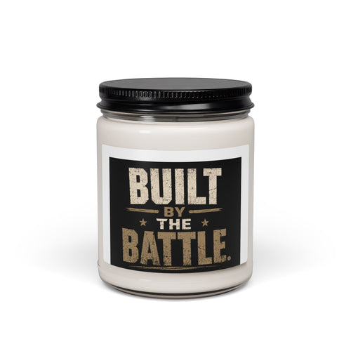 Built By The Battle Soy Candle — 9oz Scented Jar for Veterans & Military Families