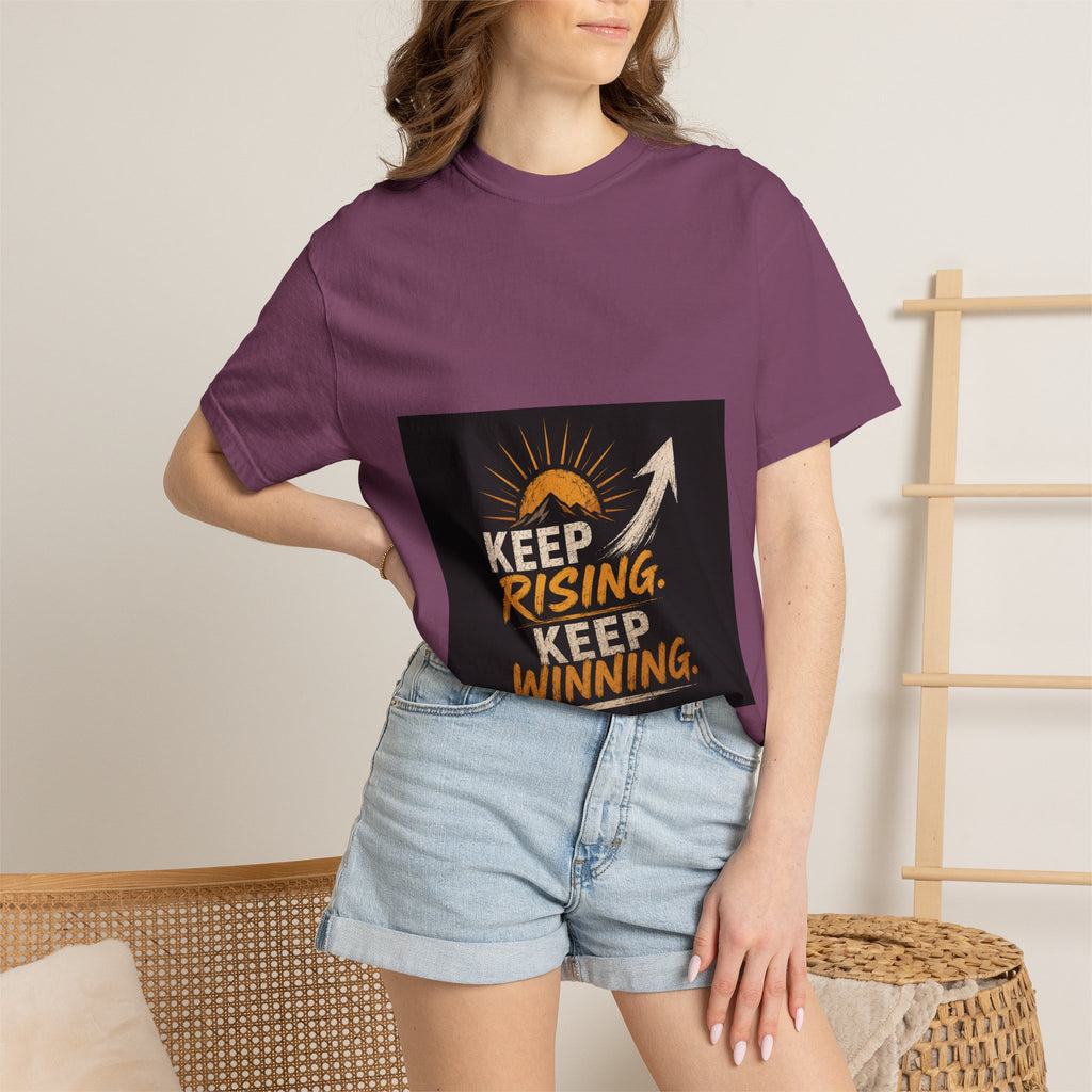 Keep Rising, Keep Winning T-Shirt — Motivational Graphic Tee