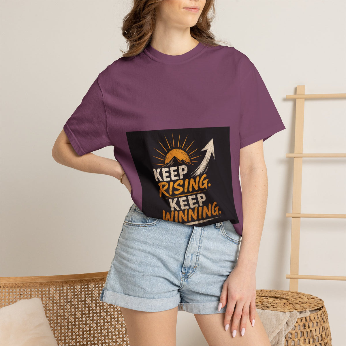 Keep Rising, Keep Winning T-Shirt — Motivational Graphic Tee