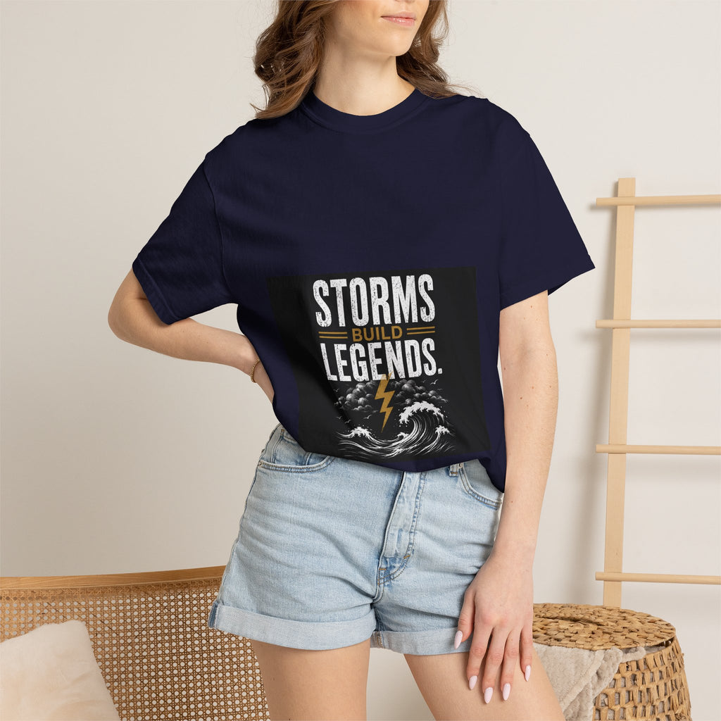 Storms Build Legends T-Shirt — Lightning Wave Graphic Tee