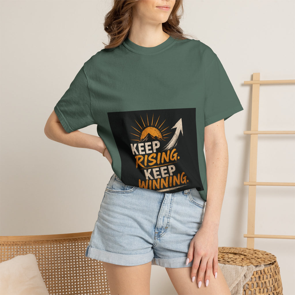 Keep Rising, Keep Winning T-Shirt — Motivational Graphic Tee