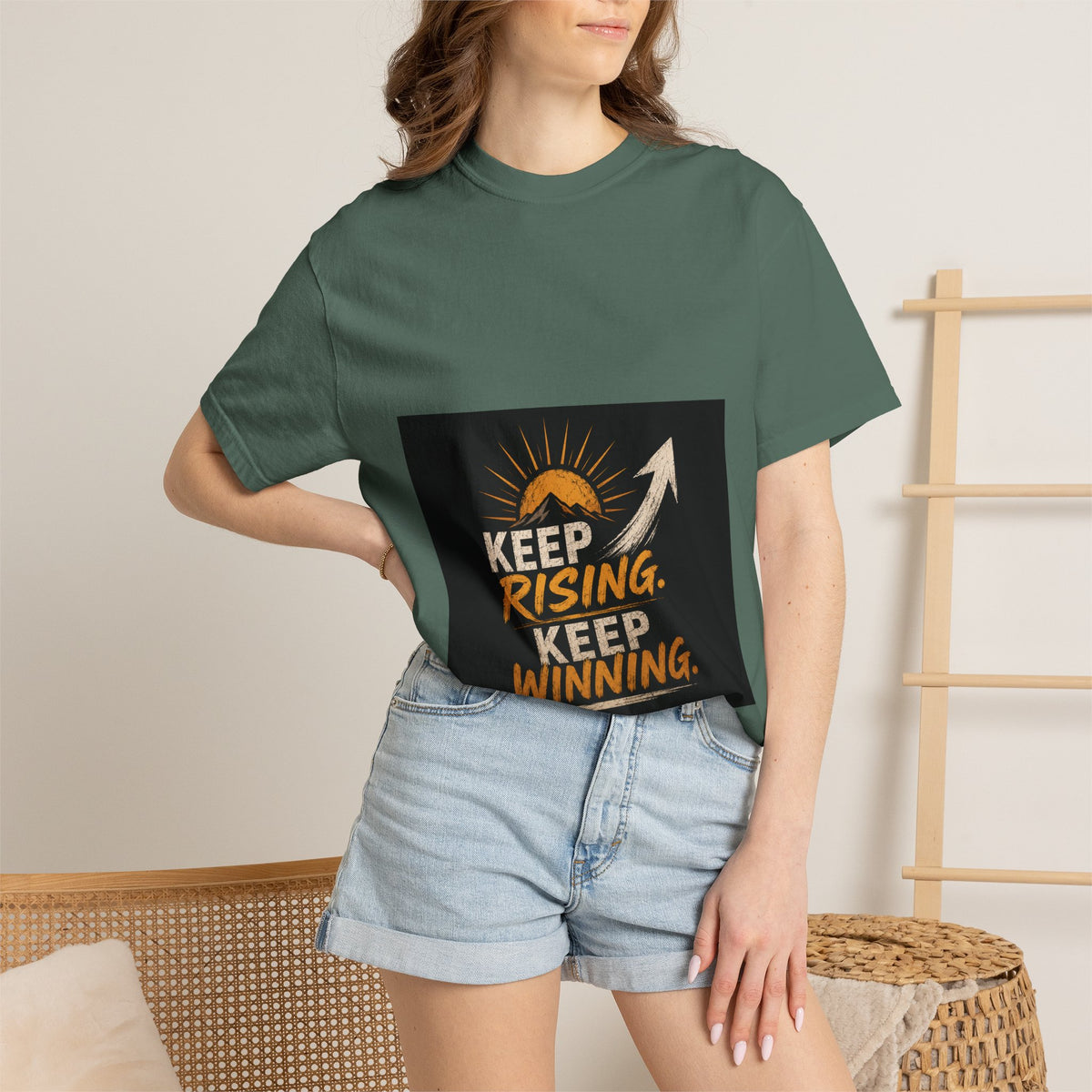 Keep Rising, Keep Winning T-Shirt — Motivational Graphic Tee