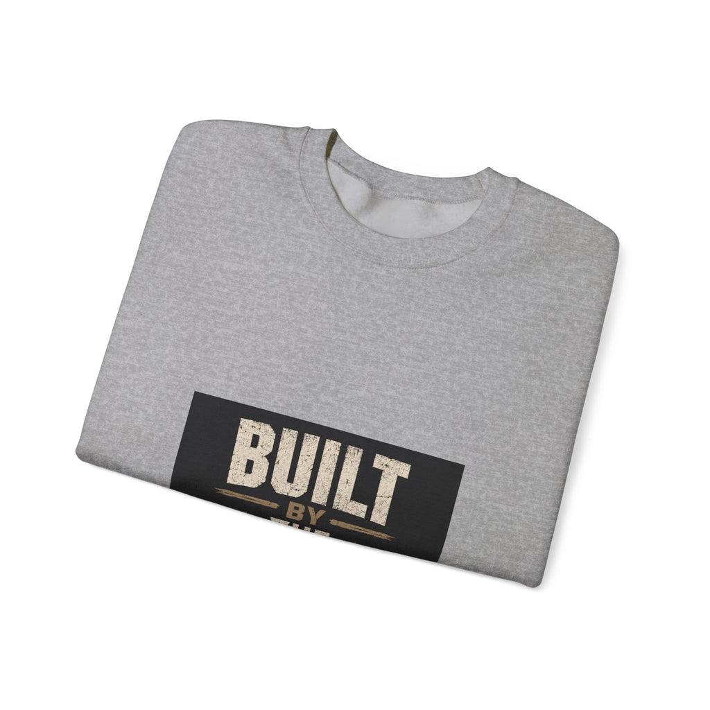 Crewneck Sweatshirt — "Built by the Battle" Inspirational Military-Style Pullover