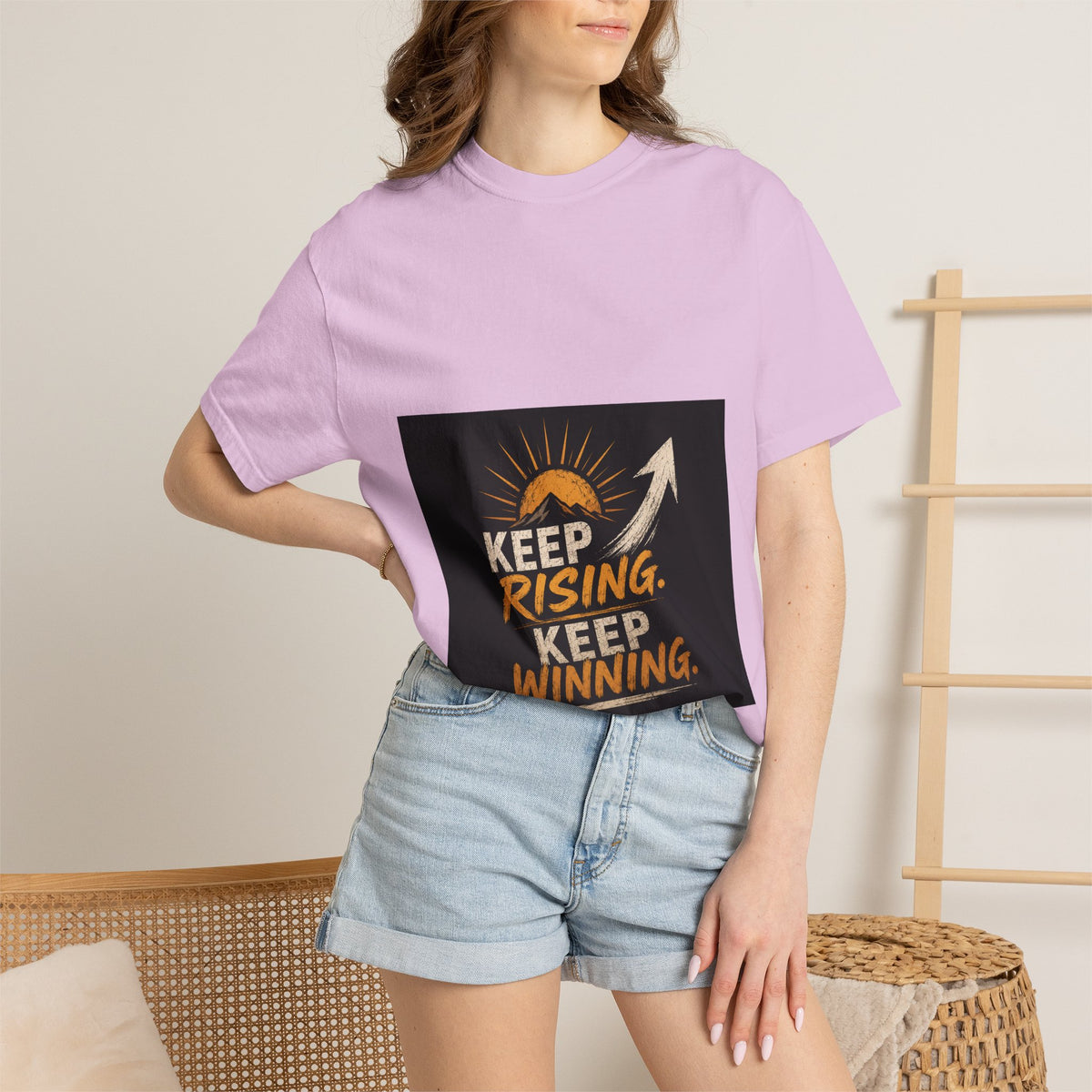 Keep Rising, Keep Winning T-Shirt — Motivational Graphic Tee