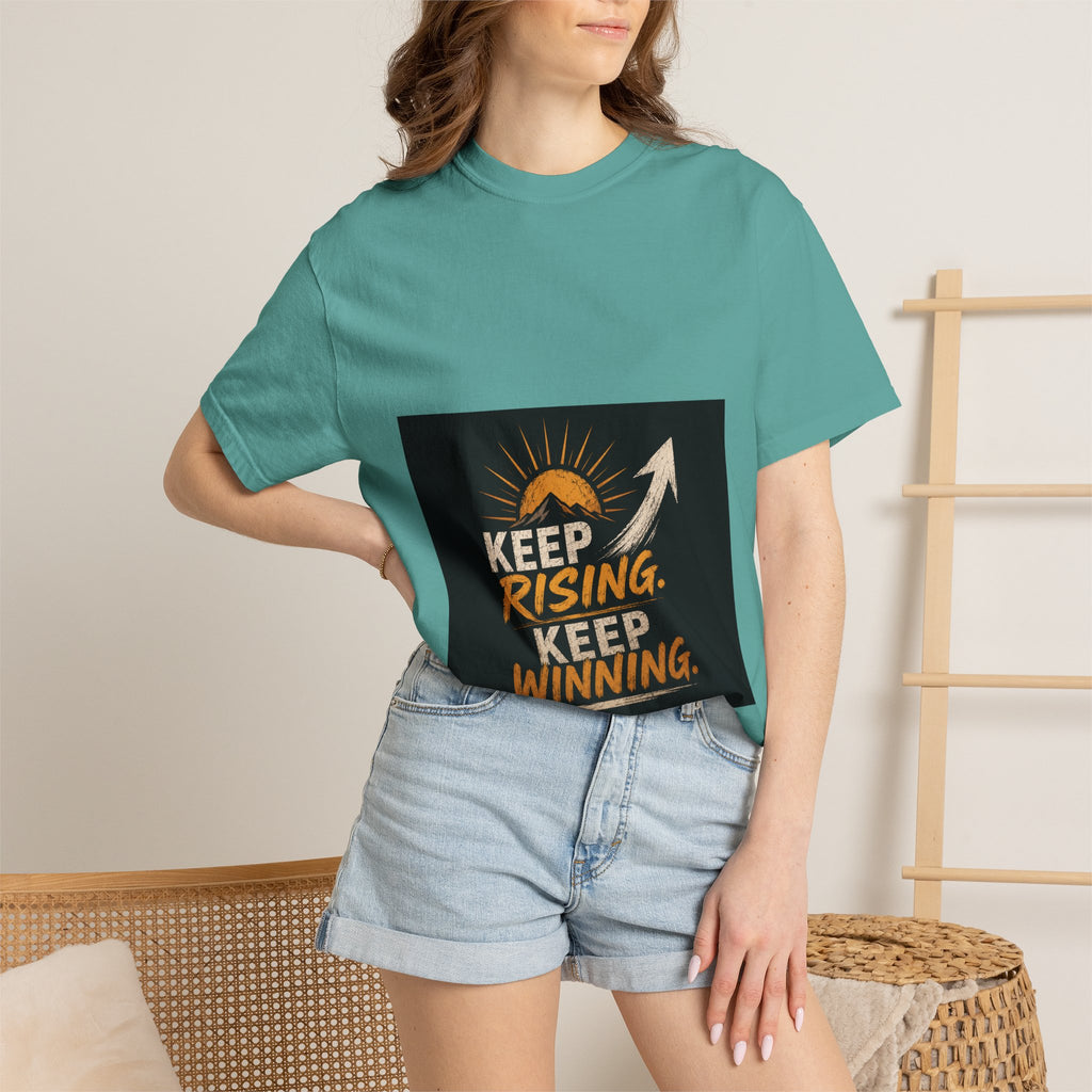 Keep Rising, Keep Winning T-Shirt — Motivational Graphic Tee