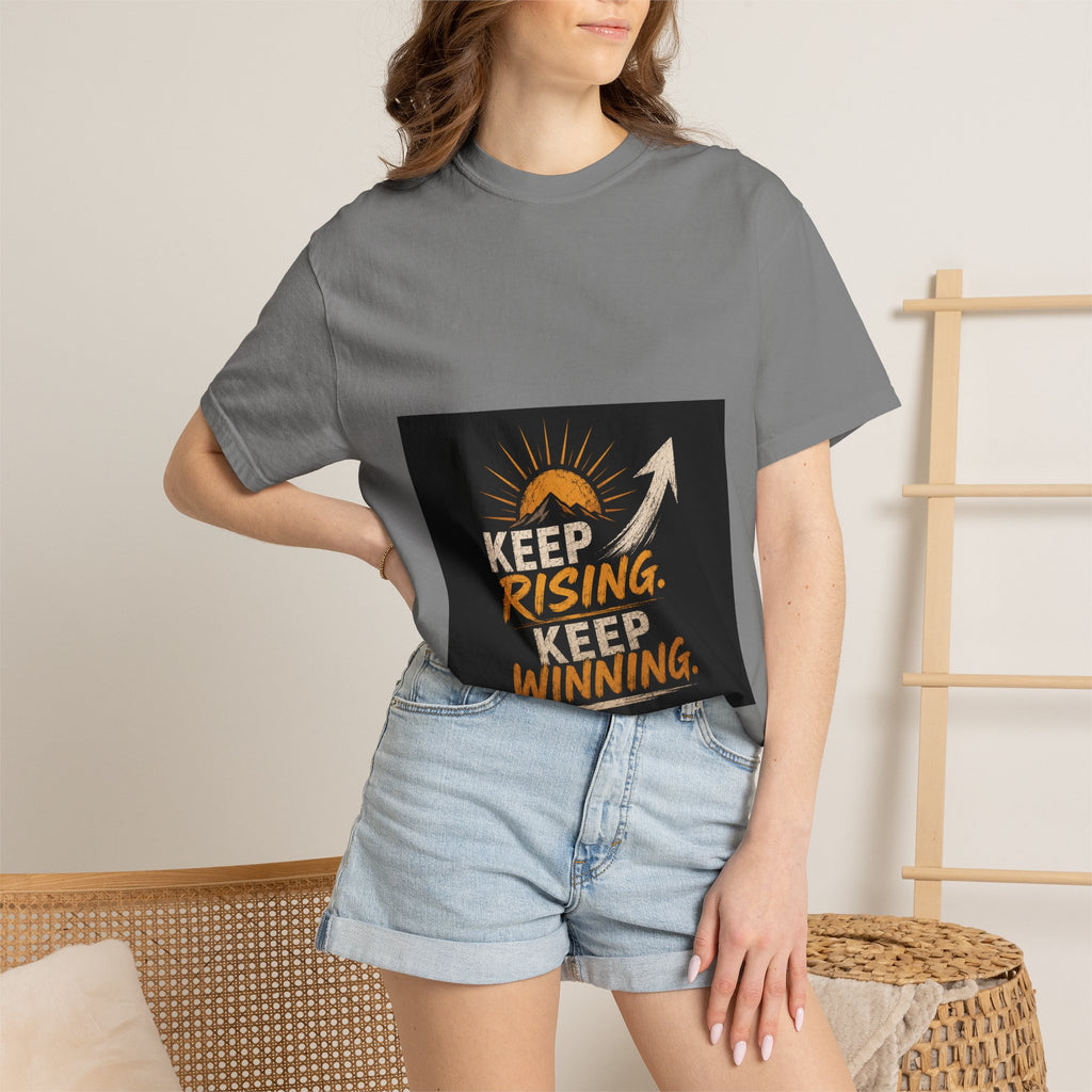 Keep Rising, Keep Winning T-Shirt — Motivational Graphic Tee