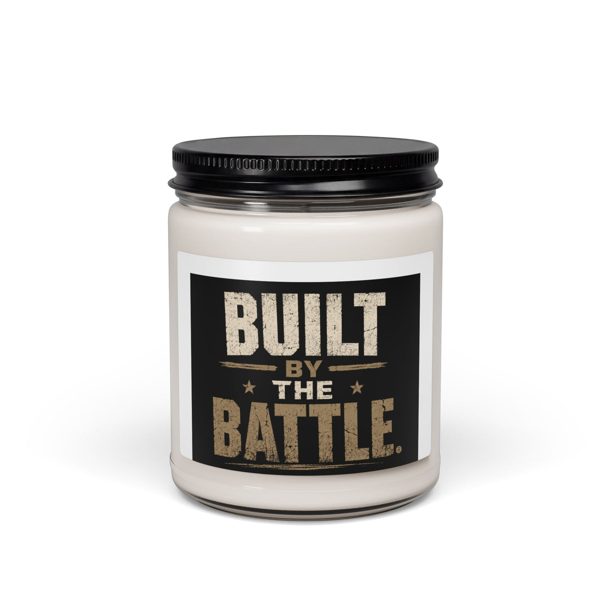 Built By The Battle Soy Candle — 9oz Scented Jar for Veterans & Military Families