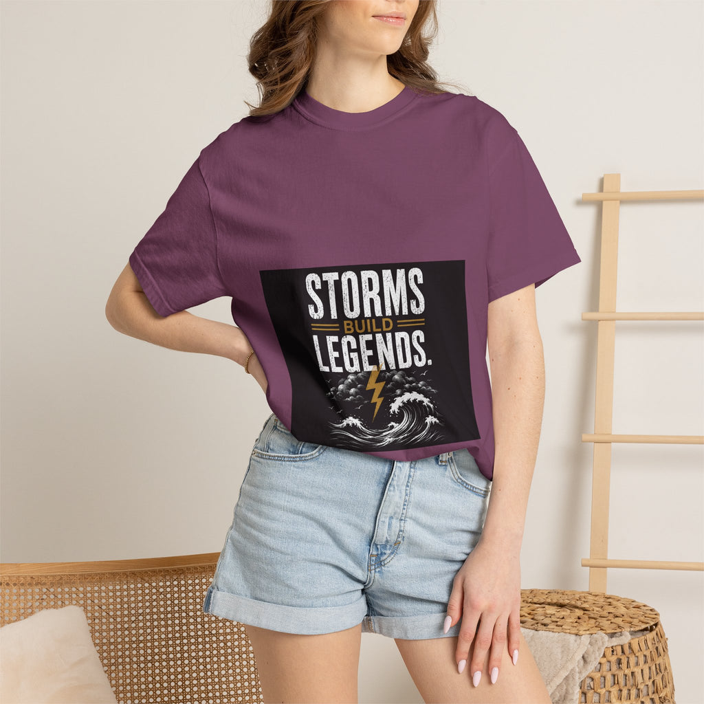 Storms Build Legends T-Shirt — Lightning Wave Graphic Tee