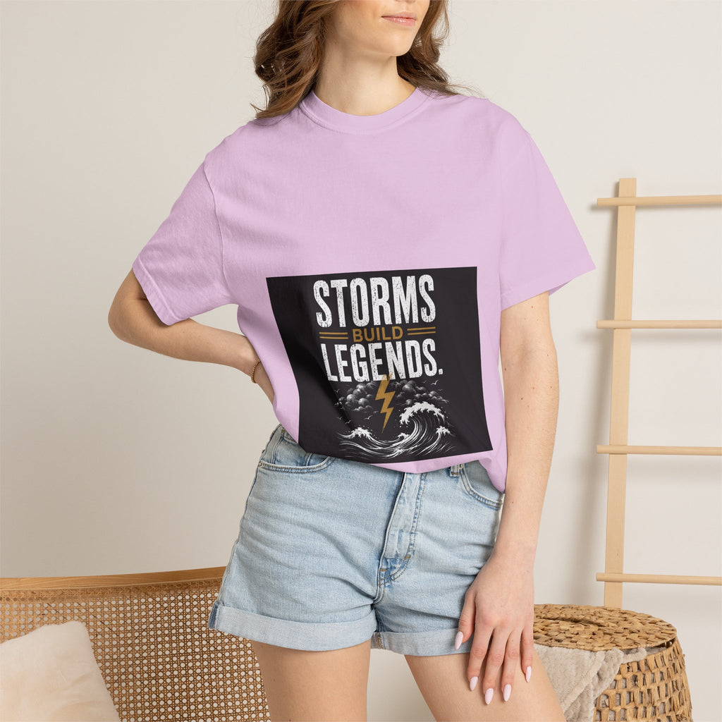 Storms Build Legends T-Shirt — Lightning Wave Graphic Tee