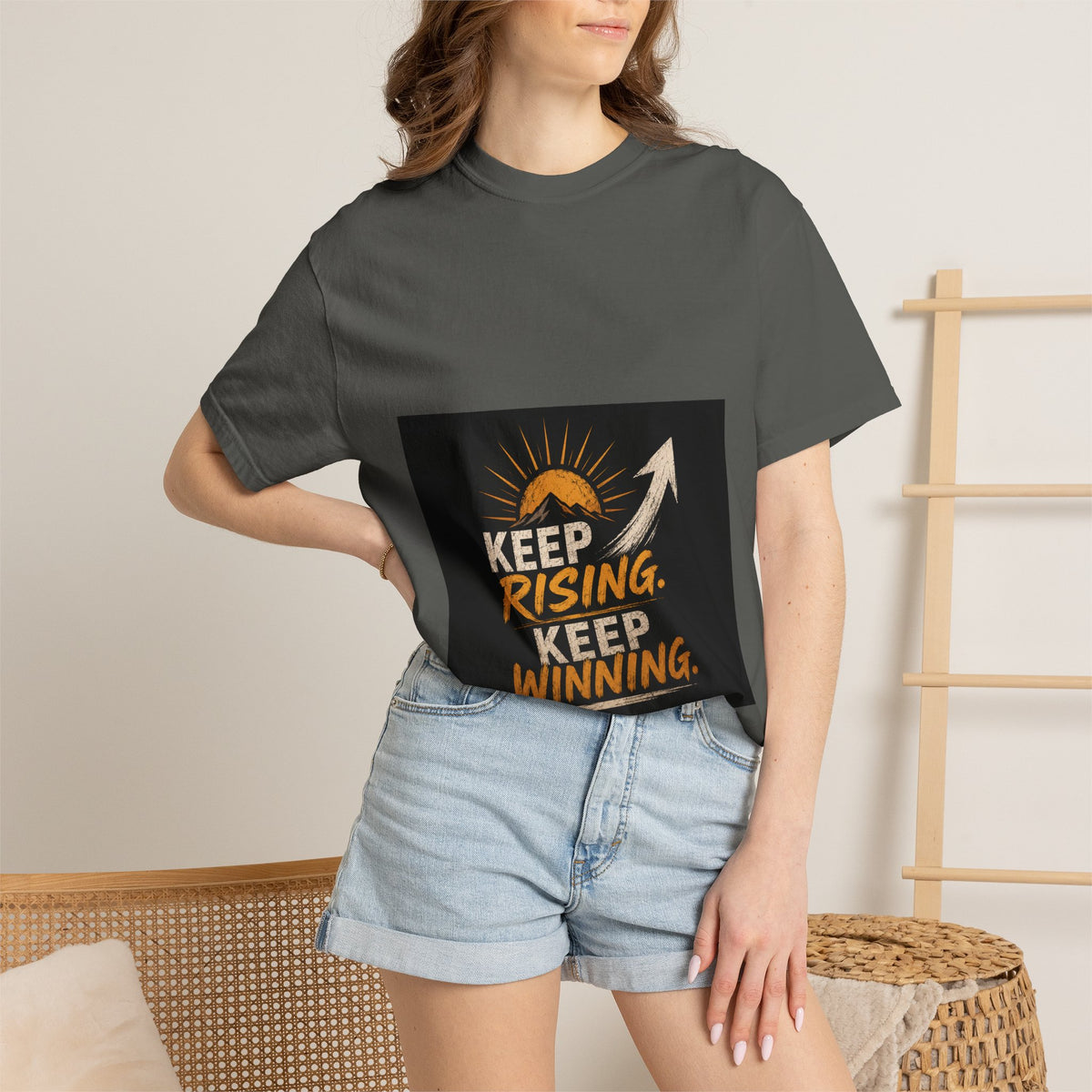 Keep Rising, Keep Winning T-Shirt — Motivational Graphic Tee