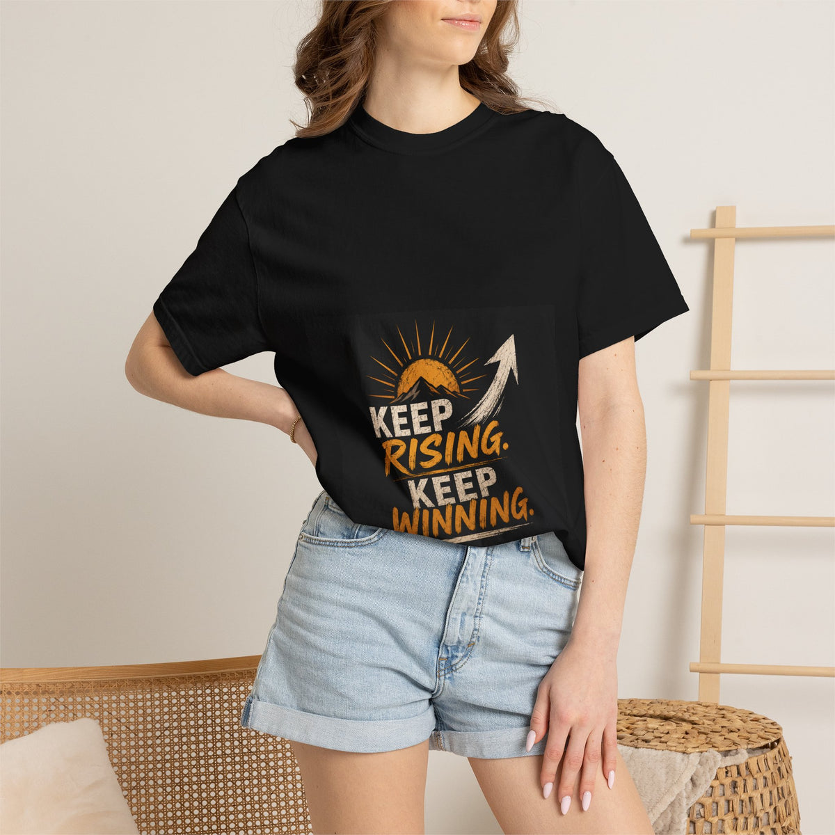 Keep Rising, Keep Winning T-Shirt — Motivational Graphic Tee